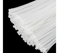 XINGO 1000 Piezas 300mm x 4.8mm Blanco Bridas para cables profesionales,Resistentes UV, Bridas para Cables Para Oficina, Hogar, Exteriores