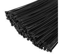 XINGO 1000 Piezas 300mm x 4.8mm Negras Bridas para cables profesionales,Resistentes UV, Bridas para Cables Para Oficina, Hogar, Exteriores