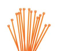 XINGO 1000 Piezas Naranja Bridas para cables profesionales, 100mm x 2.5mm, Resistentes UV, Bridas para Cables Para Oficina, Hogar, Exteriores