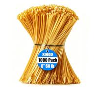 XINGO 1000 Piezas Oro Bridas bridas para cables profesionales, 200mm x 4.8mm,Resistentes UV, Bridas para Cables Para Oficina, Hogar, Exteriores