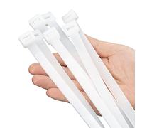XINGO Blanco Bridas Plastico Grandes, 900mm x 12mm, 40 Piezas de plástico ultra fuertes con, 114 kg de resistencia a la tracción, resistentes a los rayos UV para interiores y exteriores