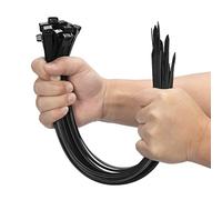 XINGO Negro Bridas Plastico Grandes, 400mm x 9mm, 100 Piezas de plástico ultra fuertes con, 80 kg de resistencia a la tracción, resistentes a los rayos UV para interiores y exteriores