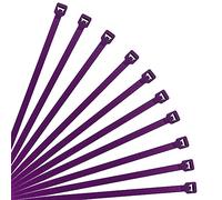 XINGO Pack de 500 Bridas de Plástico Premium Fuertes Industrial, Bridas de Plástico para Cables Multifunción para Uso Interior y Exterior, Gestión de Cables,Decoración (200mm x 3.6mm, Morado)