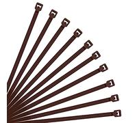 XINGO Pack de 500 Bridas de Plástico Premium Fuertes Industrial, Bridas de Plástico para Cables Multifunción para Uso Interior y Exterior, Gestión de Cables,Decoración (250mm x 3.6mm, Marrón)