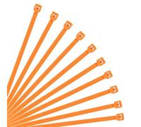 XINGO Pack de 500 Bridas de Plástico Premium Fuertes Industrial, Bridas de Plástico para Cables Multifunción para Uso Interior y Exterior, Gestión de Cables,Decoración (300mm x 3.6mm, Naranja)