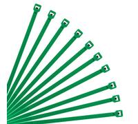 XINGO Pack de 500 Bridas de Plástico Premium Fuertes Industrial, Bridas de Plástico para Cables Multifunción para Uso Interior y Exterior, Gestión de Cables,Decoración (250mm x 3.6mm, Verde)