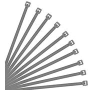 XINGO Pack de 500 Bridas de Plástico Premium Fuertes Industrial, Bridas de Plástico para Cables Multifunción para Uso Interior y Exterior, Gestión de Cables,Decoración (250mm x 3.6mm, Gris)