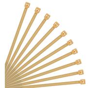 XINGO Pack de 500 Bridas de Plástico Premium Fuertes Industrial, Bridas de Plástico para Cables Multifunción para Uso Interior y Exterior, Gestión de Cables,Decoración (250mm x 3.6mm, Oro)
