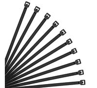 XINGO Pack de 500 Bridas de Plástico Premium Fuertes Industrial, Bridas de Plástico para Cables Multifunción para Uso Interior y Exterior, Gestión de Cables,Decoración (250mm x 3.6mm, Negro)