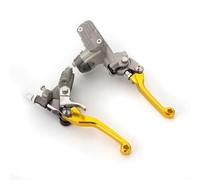 XingPuBhD Palanca Freno Motocicleta para CRF250R para CRF450R para CRF230F para XR250 para XR230 para XR400 Cilindro Maestro Depósito Freno Embrague Palanca(Gold)