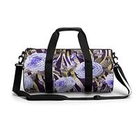 Xingruyun Bolsa De Deporte Flor Purpura Bolso De Viaje Bolsa De Natación Bolsa De Gimnasio Y Fitness Sport Duffel Bag con Bandolera para Niños Y Niñas 45x23x23cm