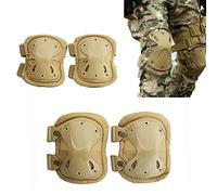 Xingshan Rodilleras para adultos, coderas tácticas militares, paintball, juego de guerra, equipo de protección, equipo de caza, rodillera deportiva (color: amarillo)