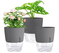 Xingsky Macetas Autorriego Cuadrada, Juego de 3 Macetas para Hierbas Aromaticas, Sistema de Riego con Riego Automático Maceta Cocina para Plantas de Interior Flores y Hierbas Cocina Balcón Dormitorio