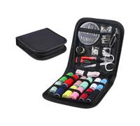 XINGSUI 1 Juego Kit de Costura, Mini kit de Costura, Costurero, Estuche Portátil, Kits de Costura de Viaje, para el Hogar, Viajes, Incluye Agujas, Tijeras, Dedales, Hilo de Coser,Cinta Métrica (Negro)