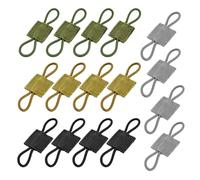 XINGSUI 16 Piezas Molle táctico retenedor de Ajuste,Herramienta al Aire Libre táctica Webbing,para Mochilas tácticas, Cuerdas de Supervivencia al Aire Libre, llaveros (4 Colores)