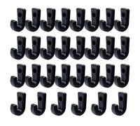 XINGSUI 30 Piezas Ganchos de Nylon J,Kayak Anclaje Ganchos J,Ganchos de Amarre para Kayak,Negro Nylon Trinca Ganchos,para Kayak canoas, Barcos Yacht(Sin Tornillos)