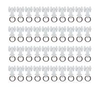 XINGSUI 30 Piezas Rodillo para riel de Cortina, Metal con Dos Ruedas, Deslizador de Cortina, Rodillo silencioso, Rodillo de dirección, para rieles de Cortina