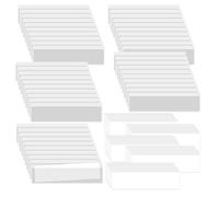 XINGSUI Bolsillos Autoadhesivos de Tarjeta de Índice-50 piezas 10.5 x 2.5 cm Bolsillo Autoadhesivos,Portaetiquetas Autoadhesivo,Tarjetero para Organizar Proteger Fichas(versión horizontal)