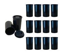 XINGSUI Latas de película de plástico de 12 piezas, latas de película de cámara con tapas, mini cajas de almacenamiento, pequeñas cajas de almacenamiento científicas (negro)