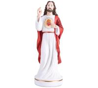 XINGYAN Estatua de resina del Sagrado Corazón de Jesús de 10.24 pulgadas, símbolo de pureza, figura de Jesucristo, regalos religiosos católicos para el hogar, decoración de iglesia, decoraciones