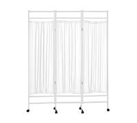 XINGYAOXS Biombo Médico con Ruedas con Freno, Biombo Médico Robusto Y Portátil, con Estructura De Acero Resistente, Ligero Y Fácil De Mover, Ideal For Salas Y Clínicas Privadas(White)