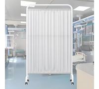 XINGYAOXS Biombo Médico Móvil De 1,8 M De Alto, Separador De Ambientes Portátil, Mampara De Pie De Un Solo Panel con Rueda, Tela De Nailon Impermeable, For Oficina, Clínica Y Salón De Belleza(White)