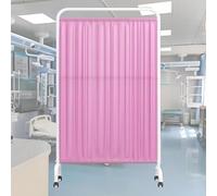 XINGYAOXS Biombo Médico Móvil De 1,8 M De Alto, Separador De Ambientes Portátil, Mampara De Pie De Un Solo Panel con Rueda, Tela De Nailon Impermeable, For Oficina, Clínica Y Salón De Belleza(Pink)