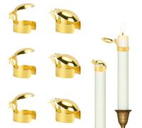 XINGYATU 6 unidades de extintor automático de velas, extintor de mecha de metal, extintor de mecha para velas, tope de extintor de velas, herramienta adecuada para velas largas con un diámetro de