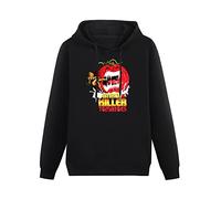 XINGYUE STAR Attack of The Killer Tomatoes Hoody Unisex Ptinted Hoodies Long Sleeve Men's Hooded with Pocket Black XL