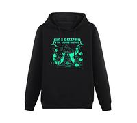 XINGYUE STAR King Gizzard and The Lizard Wizard Hoody Unisex Ptinted Hoodies Long Sleeve Men's Hooded with Pocket Black M
