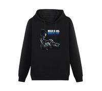 XINGYUE STAR Miles Davis Hoody Unisex Ptinted Hoodies Long Sleeve Men's Hooded with Pocket Black S