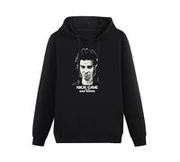 XINGYUE STAR Nick Cave and The Bad Seeds Hoody Unisex Ptinted Hoodies Long Sleeve Men's Hooded with Pocket Black XL