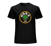 XINGYUE STAR Ossa Logo Retro Motorcycle - Camiseta de manga corta para hombre, color negro, Negro, XL