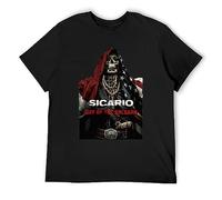 XINGYUE STAR Produc Sicario Day of The Soldado Drug War Movie Mexico Cartel Movie T-Shirt Unisex 100% Cotton T-Shirts Black S