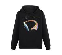 XINGYUE STAR Rainbow Down To Earth English Rock Band Ritchie Blackmore Hoody Unisex Long Sleeve Hooded with Pocket Black M