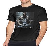 XINGYUE STAR ROM-Eo San-TOS - Camisetas unisex de manga corta para hombre, 100 % algodón, color negro, Negro, M