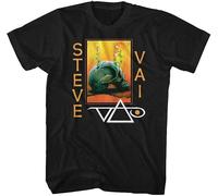 XINGYUE STAR Steve Vai - Camiseta para hombre, diseño de calavera de flores, talla S, color negro, Negro, L