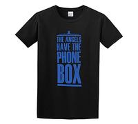 XINGYUE STAR The Angels Have The Phone Box Graphic Top Unisex 100% Cotton Short-Sleeve T-Shirts Black M