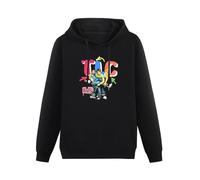 XINGYUE STAR TLC Hip Hop Group Kicking T.L.C Hoody Unisex Ptinted Hoodies Long Sleeve Men's Hooded with Pocket Black S