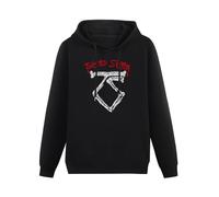 XINGYUE STAR Twisted Sister Logo Hoody Unisex Ptinted Hoodies Long Sleeve Men's Hooded with Pocket Black XXXL