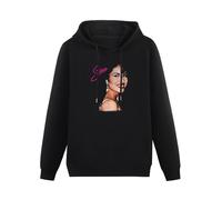 XINGYUE STAR Vintage Selenas Quintanilla Love Music Retro 80S 70S Fans Hoody Unisex Long Sleeve Hooded with Pocket Black M
