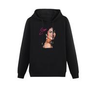 XINGYUE STAR Vintage Selenas Quintanilla Love Music Retro 80S 70S Fans Hoody Unisex Long Sleeve Hooded with Pocket Black XL