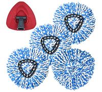 XINHUAYJ Paquete de 4 cabezales de repuesto para fregona giratoria con 1 base giratoria compatible con el sistema dual O-Cedar RinseClean, recambios de microfibra para una fácil limpieza del suelo