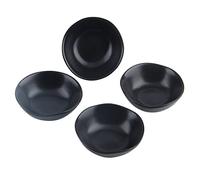 XinHuiGY Mate Cerámico Inmersión Salsa Platos, Negro Sushi Soja Salsa Inmersión Bochas Aperitivo Platos con Irregular Borde Lado Plato por Cocina Hogar Estreno de una casa