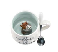 XinHuiGY Tazas de café lindo perezoso,Taza Kawaii,Regalos para Mujeres,3D Animal taza de la mañana,lindas mugs,Regalos de cumpleaños de Navidad para Chicas Niños Hombres Mamá Maestra (Perezoso)