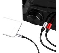 Xinhuju 3.5 mm a dos cable adaptador de 6.35 - Cable audio 1/4 pulgadas Aux | reforzado 1.5 metros para músicos, consola DJ, equipo estudio en casa, configurac