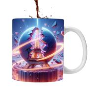 Xinhuju 3D Tower Coffee - Taza de bebida de agua, 3D Francia París Tower Ceramic Drinking Cup for Coffee, Tea, Milk, Beverage Enthusiasts