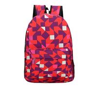 Xinhuju Bolsa Escolar Estampada - Elegante mochila reticular rombo | BAJE MULticolor para estudiantes, jóvenes, adultos, hombres y mujeres, y funcional, paquete de viaje al aire libre ligero, merc