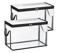 Xinhuju de almacenamiento de juguetes, 2 piezas, cofre transparente para muñecos de peluche, para salón, dormitorio, granja, apartamento, , balcón, dormitorio universitario,