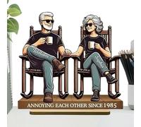 Xinhuju Figura romántica de Pareja - Estatua de Madera creciendo Juntos, Estatua de Madera orientada a Madera, de Escritorio Personalizado para Parejas, para Marido, Esposa, Boda